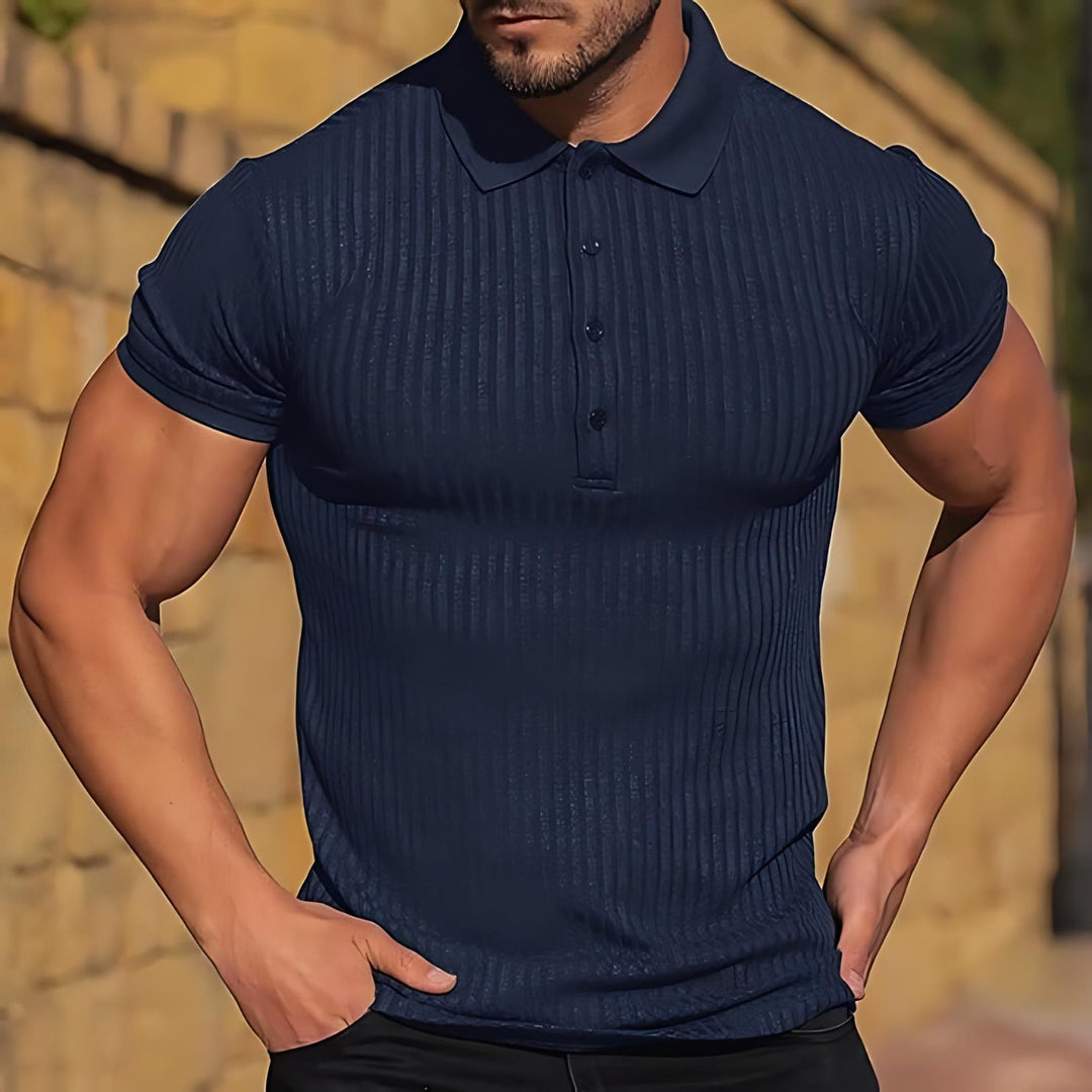 Lux Ribbed Polo - Melbourne Meadow