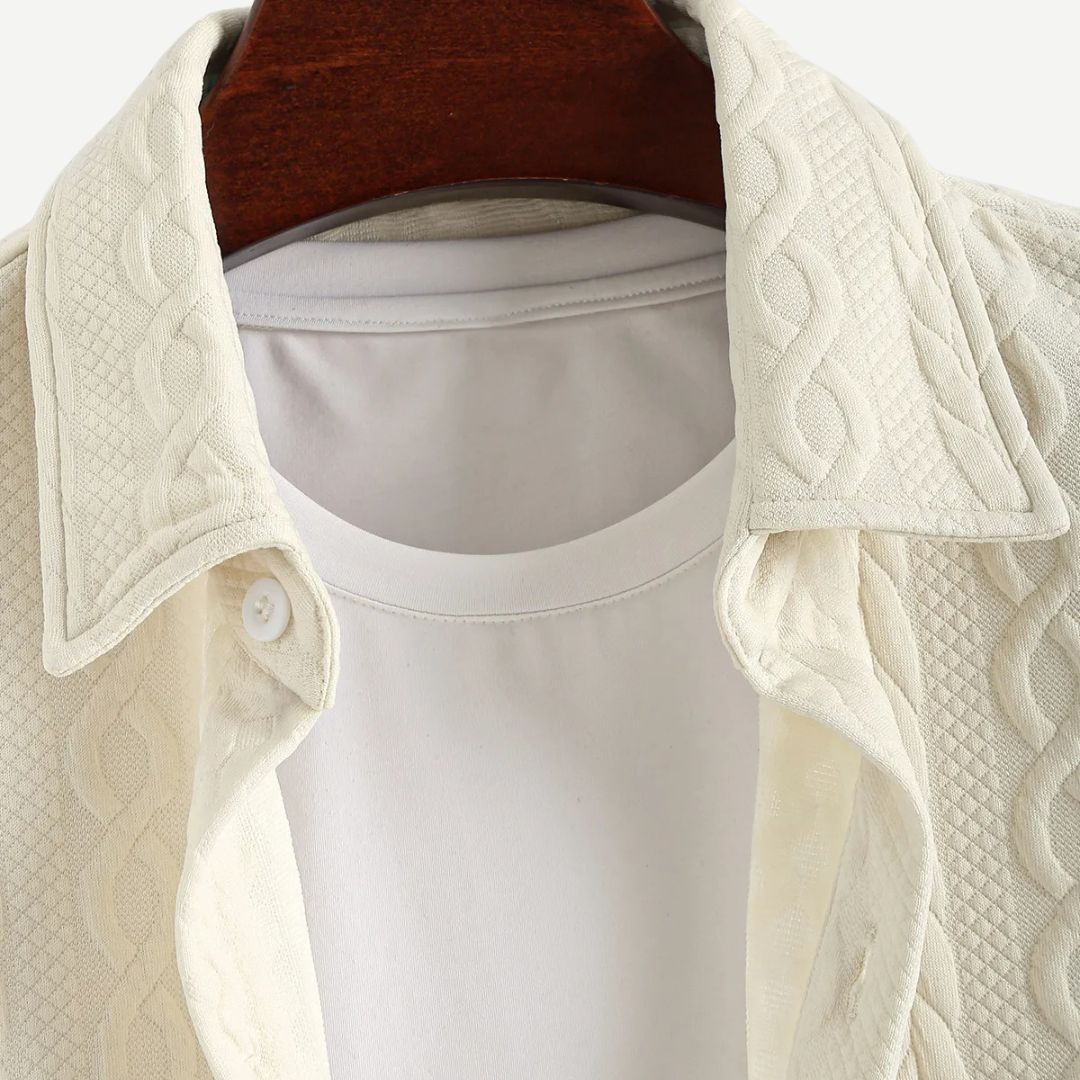 Lux Knitted Ivory Shirt - Melbourne Meadow