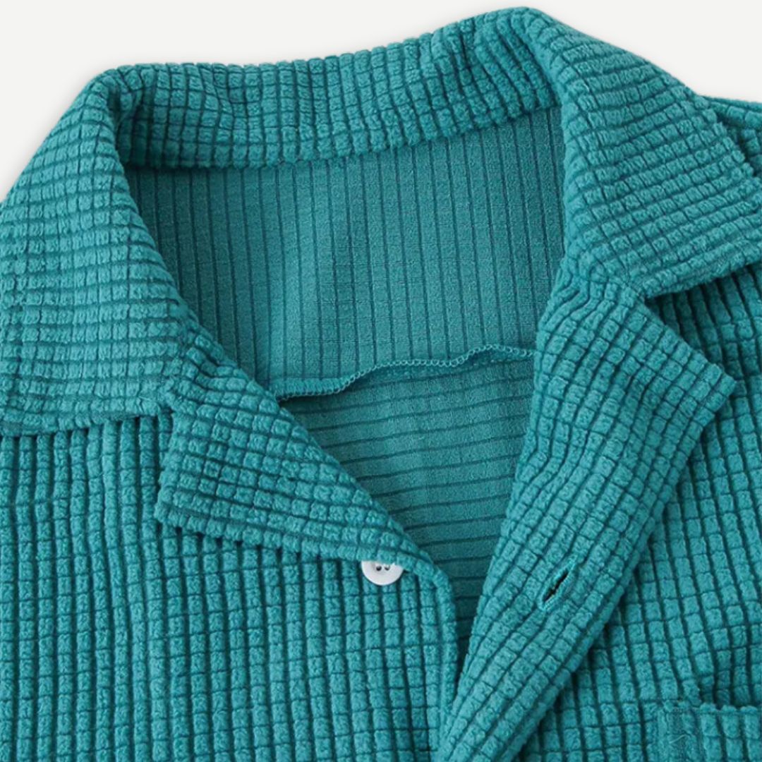 Relaxed Knitted Waffle Shirt - Melbourne Meadow