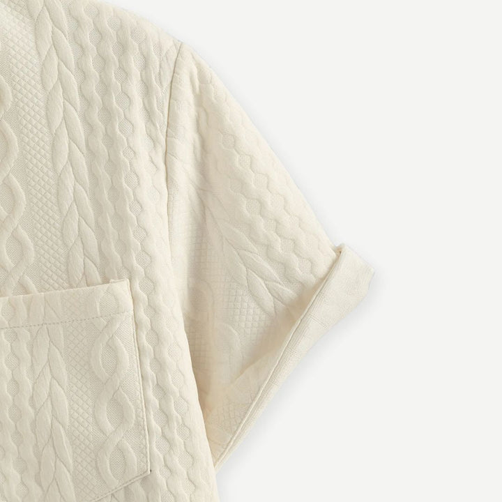 Lux Knitted Ivory Shirt - Melbourne Meadow