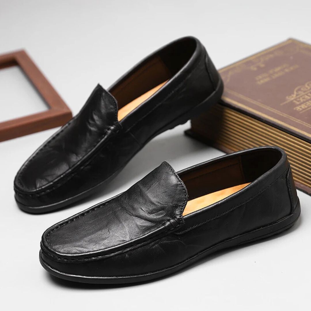 Genuine Leather Loafers - Melbourne Meadow