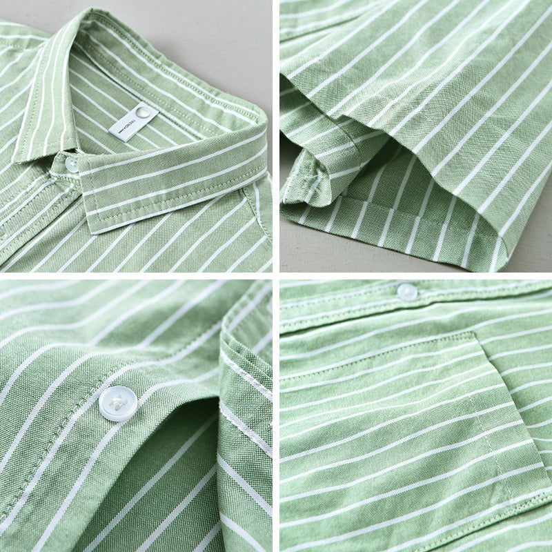 Serino Linen Striped Shirt - Melbourne Meadow