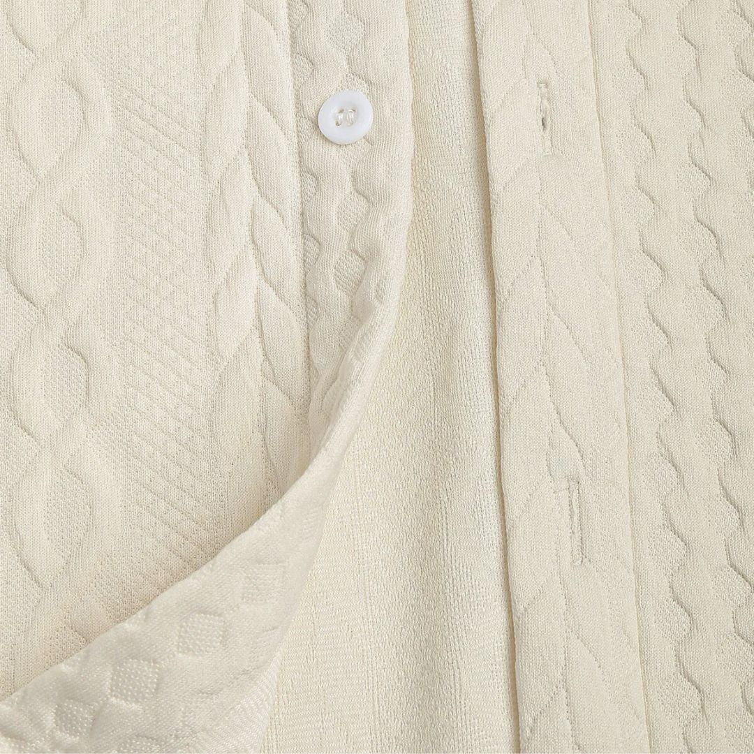 Lux Knitted Ivory Shirt - Melbourne Meadow