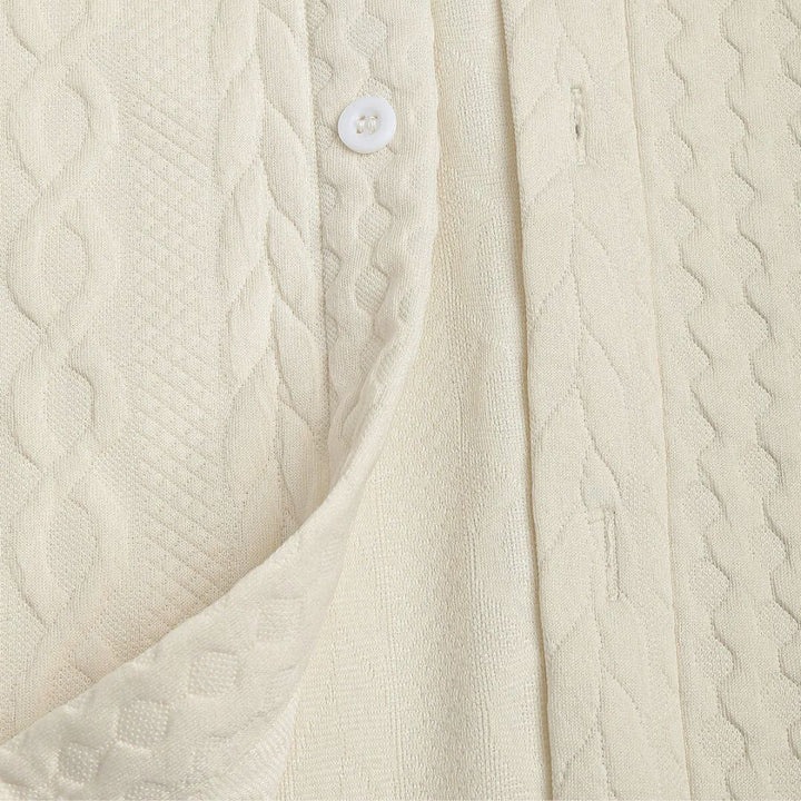 Lux Knitted Ivory Shirt - Melbourne Meadow