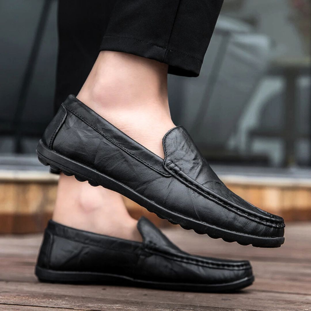 Genuine Leather Loafers - Melbourne Meadow