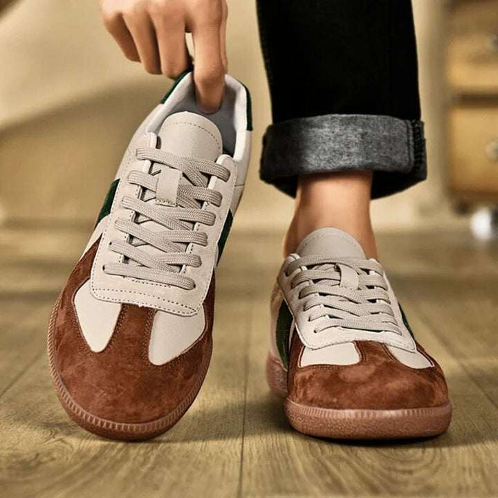 Premium Leather + Suede Sneakers - Melbourne Meadow