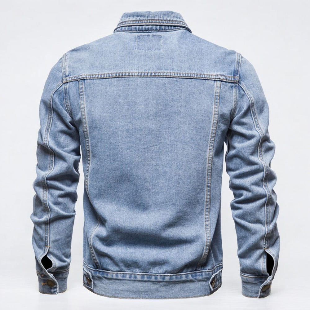 Maverick Washed Denim Jacket - Melbourne Meadow