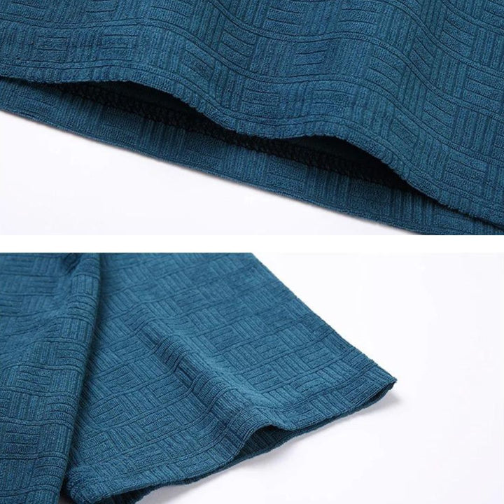 Textured Grid Polo-Melbourne Meadow