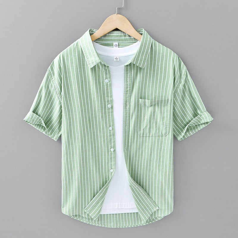 Serino Linen Striped Shirt - Melbourne Meadow