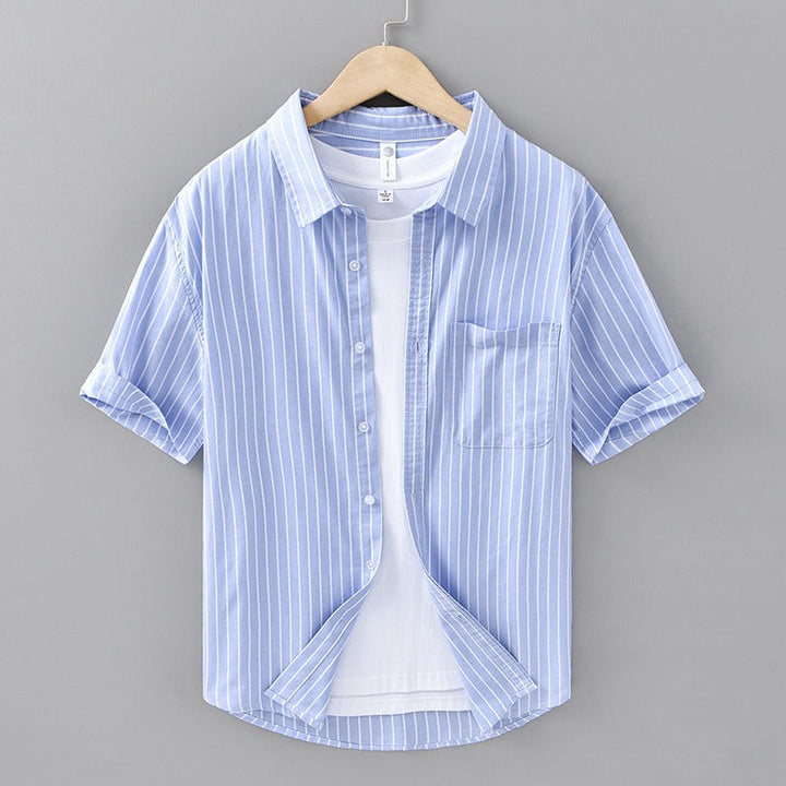 Serino Linen Striped Shirt - Melbourne Meadow