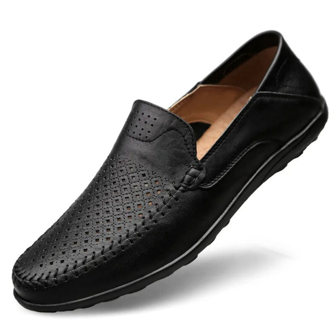 Genuine Leather "Air-Flow" Loafers - Melbourne Meadow