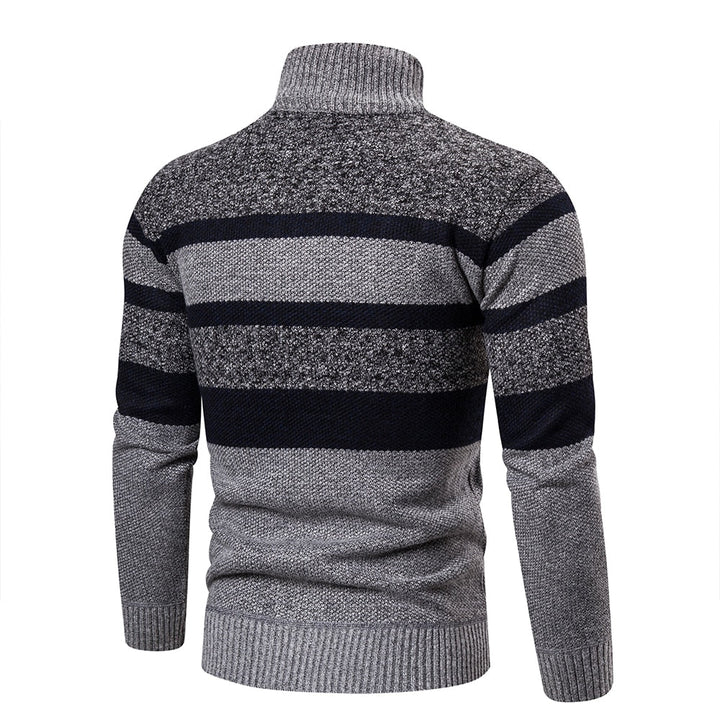 Mens Striped Slim Fit Knitted Cardigan - Melbourne Meadow