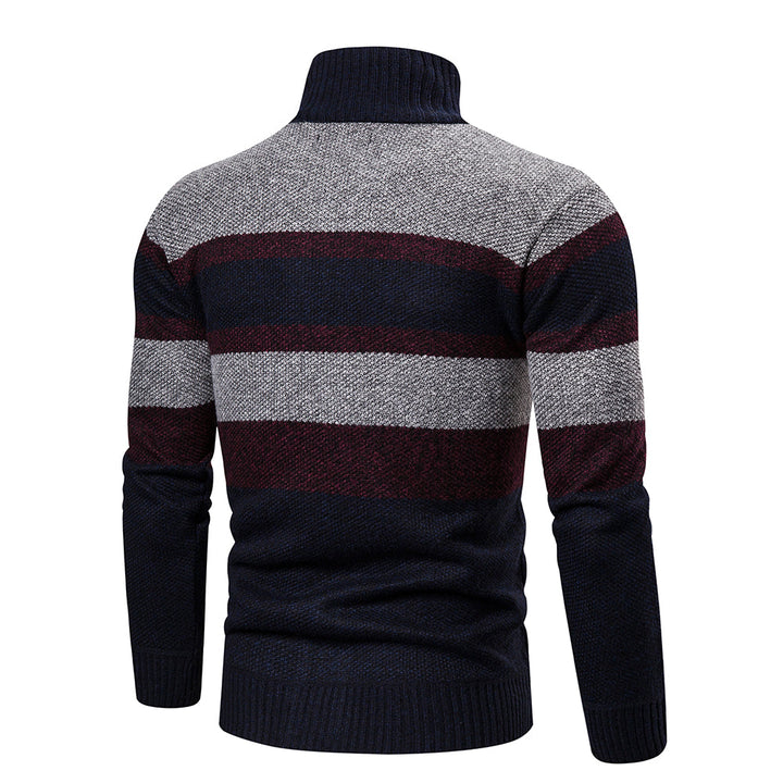 Mens Striped Slim Fit Knitted Cardigan - Melbourne Meadow