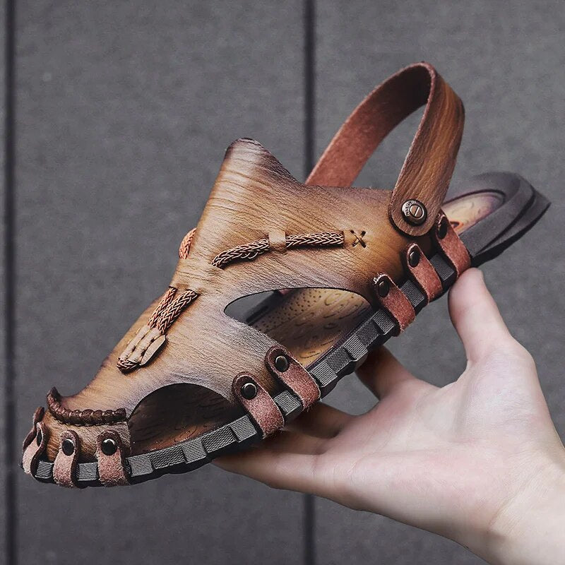 Tribal Genuine Leather Sandals - Melbourne Meadow