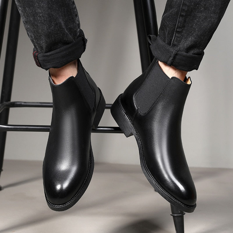 Men's Genuine Leather Boots - Melbourne Meadow