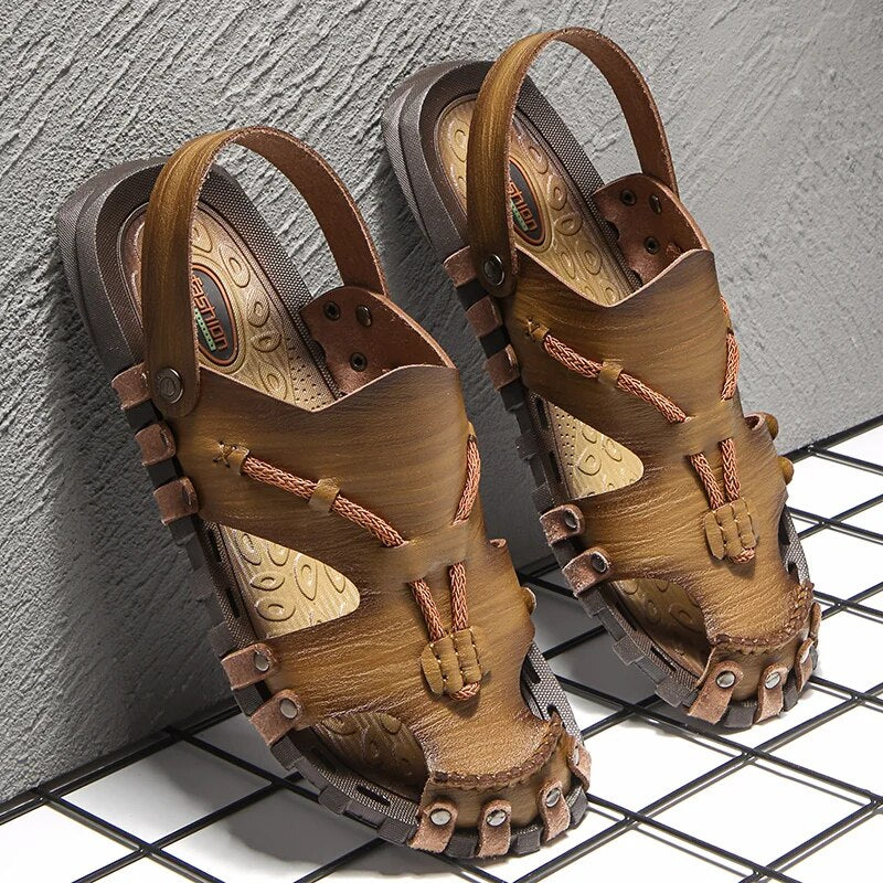 Tribal Genuine Leather Sandals - Melbourne Meadow