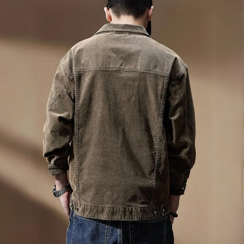 Men's Khaki Corduroy Jacket - Melbourne Meadow