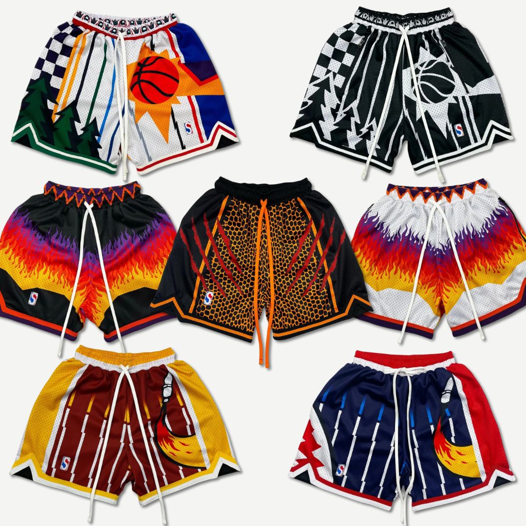 Retro Hooper Shorts - Melbourne Meadow