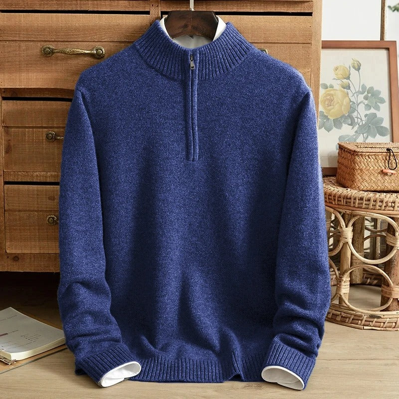 Alicante Cashmere Half-Zip - Melbourne Meadow